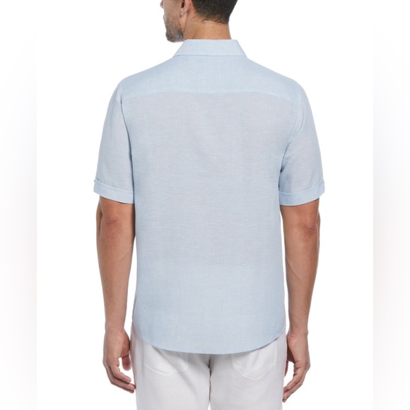CUBAVERA TRAVELSELECT™ LINEN-BLEND ONE POCKET SHIRT - Picture 4 of 7